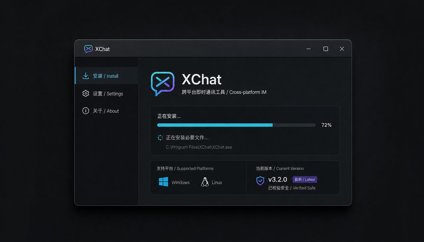 XChat 多端设备互联与下载入口展示